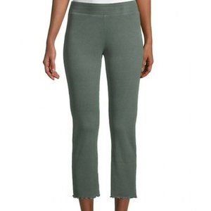 Wildfox Delia Olive Ribbed Crop Pants Size XS New